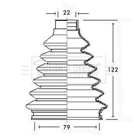 BORG & BECK Paljekumisarja, vetoakseli BCB2360